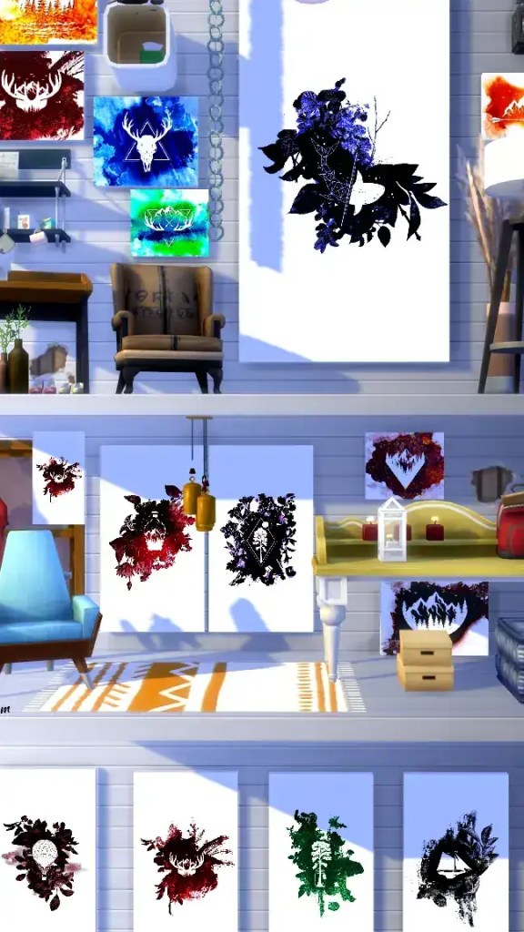 gallery art; the sims 4; sims 4 paintings; free download sims; reference painting sims 4; ts4; eevam;