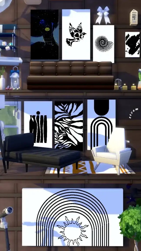 sims 4; the sims 4; sims 4 wall art; the sims 4 paintings; gallery art; eevam;