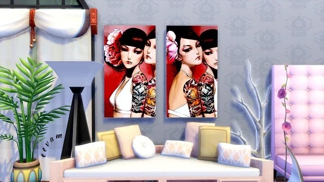 gallery art sims 4; the sims 4; sims 4 paintings; ts4; art; eevam;