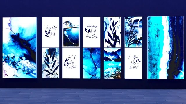 navy blue; the sims 4; Sims file share; gallery; the sims 4 paintings; Ts4 decor; eevam;