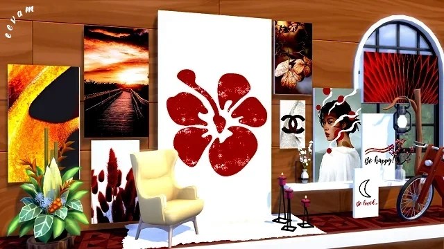 gallery art; sims 4; the sims 4; sims 4 wall art; the sims 4 paintings; eevam;