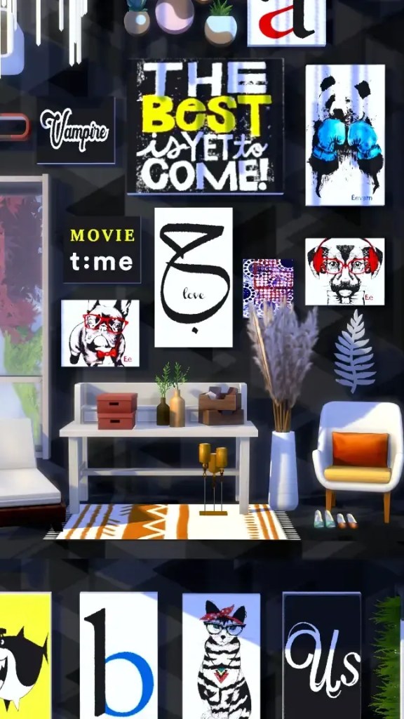 sims; sims 4 paintings; eevam; sims 4