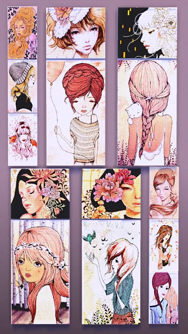 sims 4 paintings; the sims 4; wall art; reference paintings; eevam; sims; artistic; portraits;