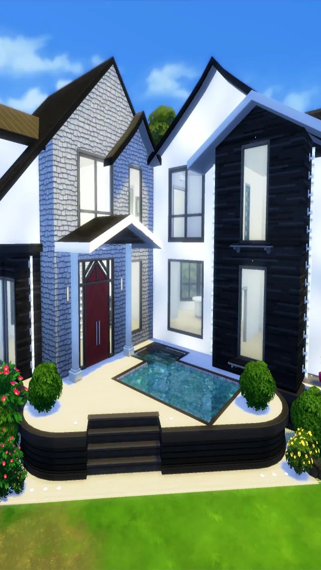 sims 4; the sims 4; gallery; explore; empty house; sims 4 build; eevam; modern; home;