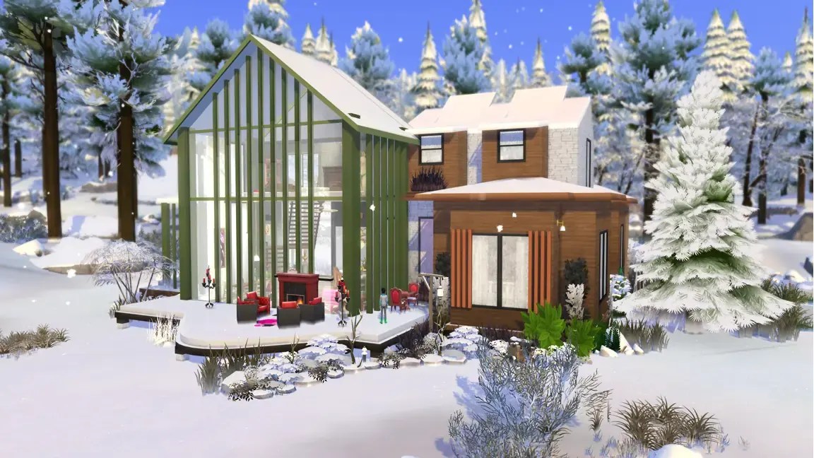 winter; lodge; snow; landscape; sims 4 gallery; eevam;